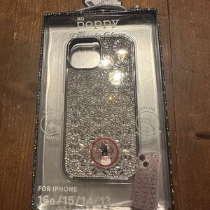 Dazzle Glow Case for iPhone 16/15/14/13 Sparkle Silver- Brand new.